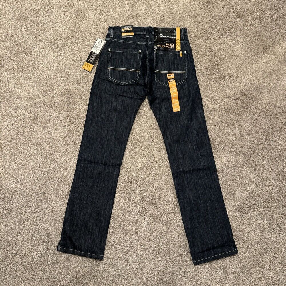 Vintage Y2K Southpole Jeans Size 32x34 Brand New Indigo Slim Straight Denim